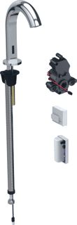 GEBERIT ELEKTRONISCHE KRAAN INFRAROOD ZELFSLUITEND 1-GATS 3/8 MESSING VOORSPONG 128MM CHROOM-LOOK