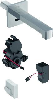 GEBERIT ELEKTRONISCHE KRAAN INFRAROOD ZELFSLUITEND 3/8 NETVOEDING MESSING VOORSPONG 170MM CHROOM-LOOK 