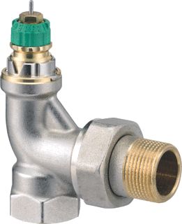 DANFOSS DYNAMIC VALVE THERMOSTATISCHE RADIATORAFSLUITER HAAKS 3/4 INSTELBAAR DEBIET VAN 25 135 L/H RA-DV