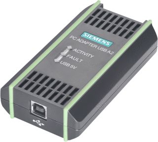 SIEMENS PC ADAPTER USB A2 USB-ADAPTER (USB V2.0) FOR CONNECTING A PG/PC OR NOTEBOOK TO SIMATIC S7 VIA PROFIBUS OR MPI 