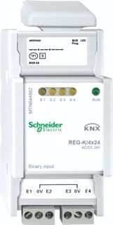 SCHNEIDER ELECTRIC M KNX BINAIRE INGANG 4 X 24V LICHTGRIJS