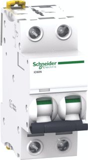 SCHNEIDER ELECTRIC IC60N INSTALLATIEAUTOMAAT 2P IN=0,5A D-KARAKTERISTIEK