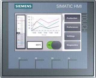 SIEMENS SIMATIC HMI KTP400 BASIC BASIC PANEL 2ND GENERATION KEY AND TOUCH OPERATION 4 INCH TFT DISPLAY 65536 COLORS PROFINET INTERFACE 
