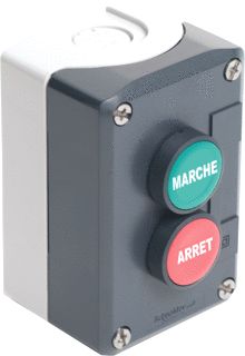 SCHNEIDER ELECTRIC HARMONY XAL-D DRUKKNOPKAST FUNCTIE START / STOP 22MM DONKERGRIJS