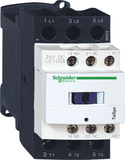 SCHNEIDER ELECTRIC TESYS D CONTACTOR 3M HC: M+V AC-3<=440V 38A STUURSPANNING: 220V AC 