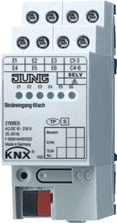 JUNG KNX BINAIRE INGANG 10-230VAC/DC 6-V