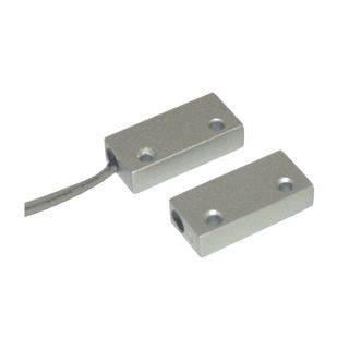 COMELIT 316 EXTRA KRACHTIG MAGNEETCONTACT VOOR OPBOUW BEHUIZING VAN GEGOTEN ALUMINIUM MET UITGANGSKABEL KLEIN BXHXD 30X31X8MM 