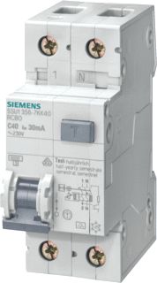 SIEMENS RCBO ELM 6KA 1P+N TYPE A 30MA B-CHAR IN: 6A UN AC: 230V 