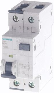 SIEMENS AARDLEKAUTOMAAT 1P B-KAR AC 230V 16A 50 HZ BREEDTE 2 MOD. DIEPTE 70MM IP20 