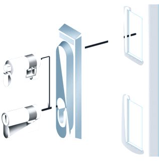 SCHNEIDER ELECTRIC CILINDERSLOT VOOR INTREKBARE HANDGREEP 3-PUNTSSLUITING PLM/PLD MET SLEUTEL 405