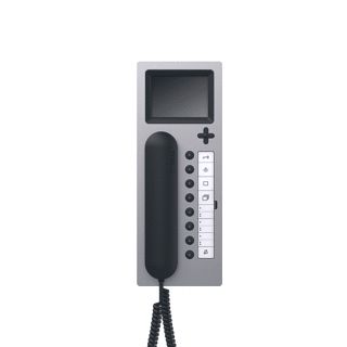 SIEDLE BUS-TELEFOON COMFORT MET KLEURENMONITOR BTCV 850-03 A-S ALUMINIUM-ZWART 