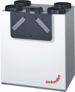 ZEHNDER COMFOAIR E300 R P ENERGIEBESPARENDE WARMTETERUGWINUNIT WOONHUISAANSLUITINGEN RECHTS 