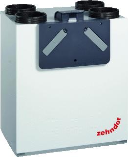 ZEHNDER COMFOAIR E300 L RF ENERGIEBESPARENDE WARMTETERUGWINUNIT WOONHUISAANSLUITINGEN LINKS 