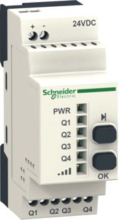 SCHNEIDER ELECTRIC ONTVANGER T.B.V. DRAAD-EN BATTERIJLOZE DRUKKNOP 24VDC PROGRAMMEERBAAR MET 2 DRUKKNOPPEN 4 PNP