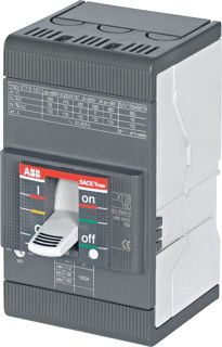 ABB TMAX XT1B 160-R 63 3-POLIG VAST MET VOORINSTELBARE THERM-EN VASTE MAGN-BEV-IN-63A IM-630A BOUTKLEM VOORZIJDE