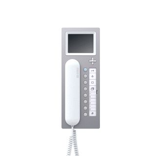 SIEDLE BUS-TELEFOON COMFORT MET KLEURENMONITOR BTCV 850-03 A-W ALUMINIUM-WIT 