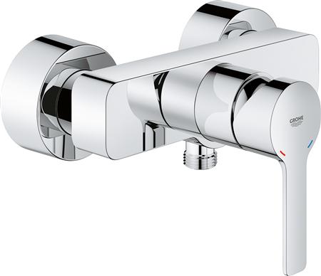 GROHE LINEARE NEW DOUCHEMENGKRAAN WAND EENGREEPS 2-GATS CARTOUCHE KERAMISCH 150MM HARTAFSTAND MET KOPPELINGEN CHROOM 