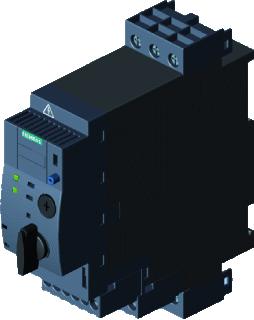 SIEMENS MOTORSTART COMBI 3RA61 DIRECTST. 110-240V 50HZ 110-240V 60HZ 110-240V DC 0.09 KW AC-3 400V 0.4A 0,1-0,4A VLAKSTEEK IP20