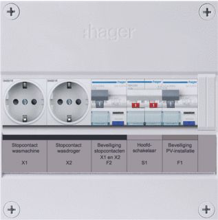 HAGER 2-GROEPENVERDELER HS HACO/HACO+W+W