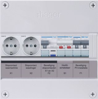 HAGER 2-GROEPENVERDELER HS DIRECT/HACO+W+W