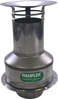 PANFLEX DAKKAP HR WATERDICHT COMPLEET INOX QA RVS D50MM MET DAKPLAAT ROND KLEIN 