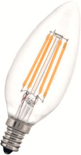 BAILEY LED FILAMENT LAMP KAARS STANDAARD C35 E12 3W WARMWIT 2700K CRI80-89 HELDER 350LM 220-240V AC 360D 35X100MM 