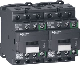 SCHNEIDER ELECTRIC TESYS D GREEN OMKEERCONTACTOR 3P 9A AC-3 <440V 100-250V AC/DC SPOEL