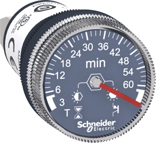 SCHNEIDER ELECTRIC HARMONY XB5 TIMER MONOFUNCTIE BEREIK TIJDVERTRAGING: 3 MIN?60 MIN SPANNING: 24VDC INBOUW 22MM