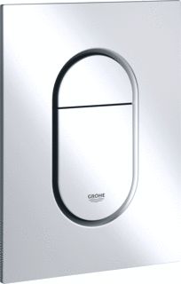 GROHE ARENA COSMOPOLITAN S BEDIENINGSPLAAT MECHANISCH TWEEKNOPS 172 X 130MM (LXB) KUNSTSTOF MAT CHROOM 