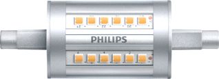 PHILIPS LED HELDER R7S 950LM 7W 3000K CRI80-89 IP20 15000UUR WARM WIT (DXL) 29X78MM 220-240V AC 70MA 