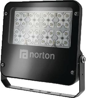 NORTON SWL-A LED ASYMMETRISCH 72W 4000K 8300LM CRI70-79 BUNDEL 41-80GRADEN IP66 WIT 46MM OPBOUW ZWENKBAAR BEH. ANTRACIET ALU 