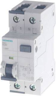 SIEMENS FI/LS-PROTECTOR TYPE A (PSE/SSF) D=70MM IFN 30MA,10KA 1+N-POLEE B 10A