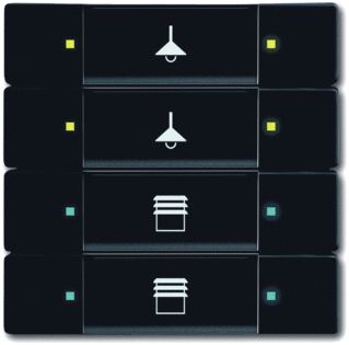 ABB BUSCH JAEGER KNX SENSOR BEDIENINGSELEMENT 4-8-VOUDIG MULTIFUNCTIONEEL-KLEURCONCEPT F-MATZWART