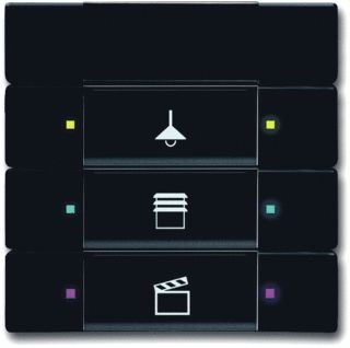 ABB BUSCH JAEGER KNX SENSOR BEDIENINGSELEMENT 3-6-VOUDIG MET IR-INTERFACE MULTIFUNCTIONEEL-KLEURCONCEPT F-MATZWART