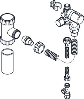 GROHE ONDERDELEN SANITAIRE KRANEN INLAATCOMBINATIE