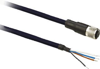 FEMALE M12 4PIN ELBOWED PREWIRED CONNECT