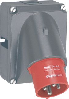 LEGRAND CEE TOESTELCONTACTSTOP 32A 6H 400V 3P+A IP44 KUNSTSTOF HYPRA 