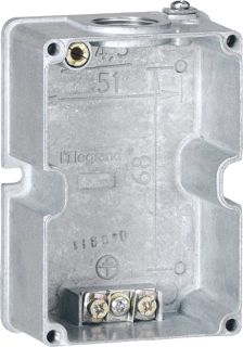 LEGRAND CEE OPB.DOOS T.B.V. TOESTELCONTACTSTOP 16A 3P+(N)+A IP44 METAAL HYPRA 