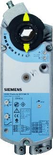 SIEMENS GCA135.1E ROTARY AIR DAMPER ACTUATOR AC/DC 24 V 3-POSITION 18 NM SPRING RETURN 90/15 S 2 AUXILIARY SWITCHES POTENTIOMETER 