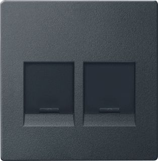 SCHNEIDER ELECTRIC MERTEN SYSTEEM M ONDERDEEL/CENTRAALPLAAT COMMUNICATIE-SCHAKELMATERIAAL INZPL RJ45 2-V ANTRACIET 