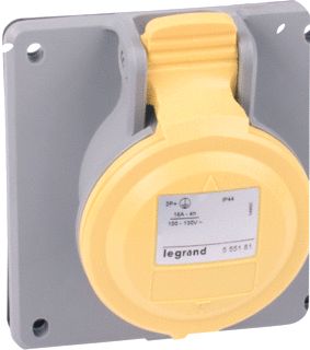 LEGRAND CEE INBOUW CONTACTDOOS 110V 16A 2P+A IP44 P17 TEMPRA PRO 