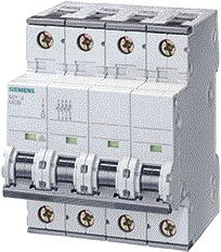 SIEMENS INSTALLATIEAUTOMAAT B-KAR 10A 4P 10KA 400V AC/DC 50HZ 4-MOD IP20