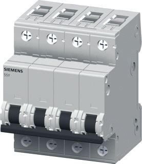 SIEMENS INSTALLATIEAUTOMAAT B-KAR 25A 4P 10KA 400V AC/DC 50HZ 4-MOD IP20