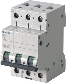 SIEMENS STROOMONDERBREKER 400V 6KA 3-POLIG B 63A 