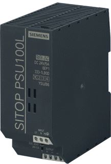 SIEMENS SITOP PSU100L 24 V/5 A STABILIZED POWER SUPPLY INPUT: 120/230 V AC OUTPUT: 24 V/5 A DC 