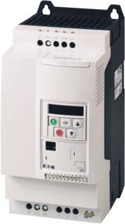 EATON FREQUENTIEREGELAAR DC1 VERMOGEN 11KW BIJ 3/3 FASE 400V 50/60HZ BEDRIJFSSTROOM 24/21,7A INCL.FILTER EMC IP20 REMCHOPPER 