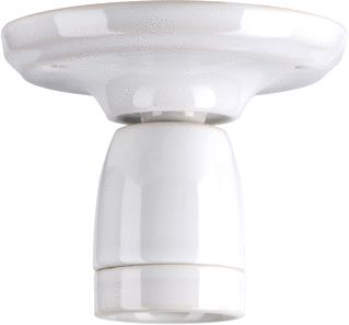 BAILEY CEILING CUP LAMPHOLDER PORCELAIN E27 WHITE 
