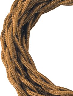 BAILEY TEXTILE CABLE TWISTED 2C METALLIC GOLD 3M 