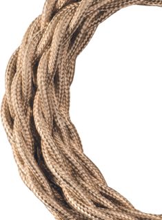BAILEY TEXTILE CABLE TWISTED 2C METALLIC CHAMPAGNE 3M 