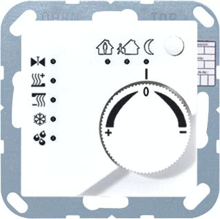 JUNG KAMERTHERMOSTAAT MET TASTER INTERFACE 4-VOUDIG 